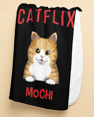 Catflix Fleece Blanket (Black)