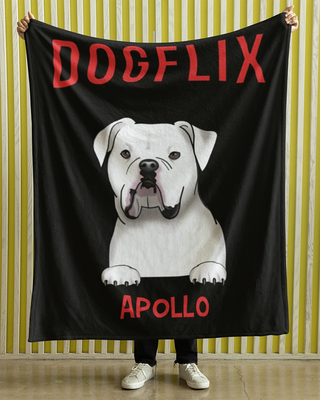 Dogflix Fleece Blanket (Black)