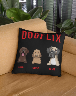 Dogflix Pillow (Black)