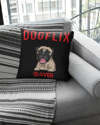 Dogflix Pillow (Black)