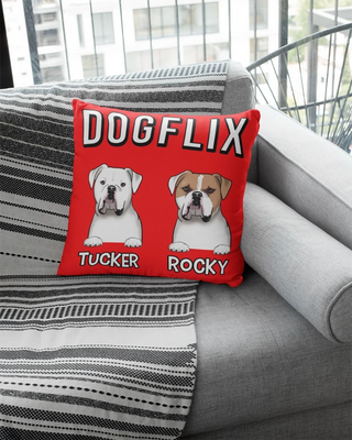 Dogflix Pillow (Red)