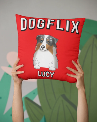 Dogflix Pillow (Red)