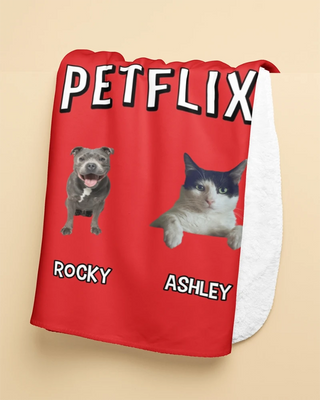 Petflix Fleece Photo Blanket (Red)