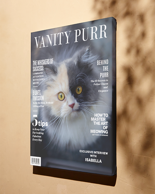 Personalized Vanity Purr Canvas