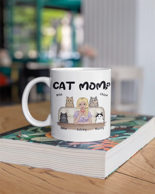 "Cat Mom" - Personalized Mug