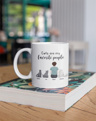 "Cats Are My Favorite People" - Personalized Mug