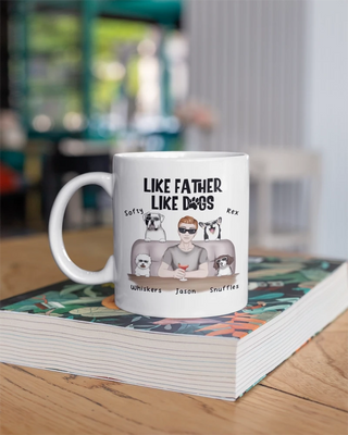 "Like Father Like Dogs" - Personalized Mug