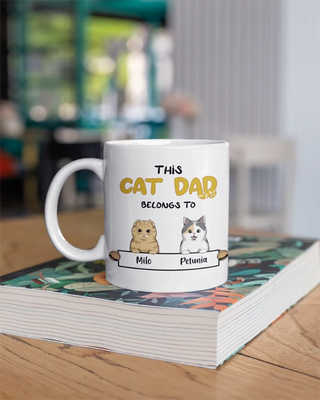 "This Cat Dad Belongs To" - Personalized Mug